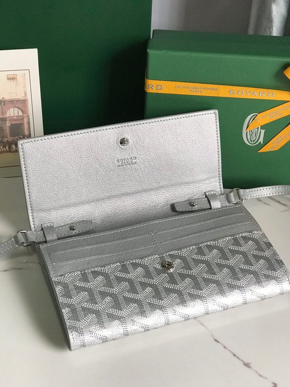 Goyard Varenne Continental Wallet 19 Cm Gray Goyardine Canvas view 8