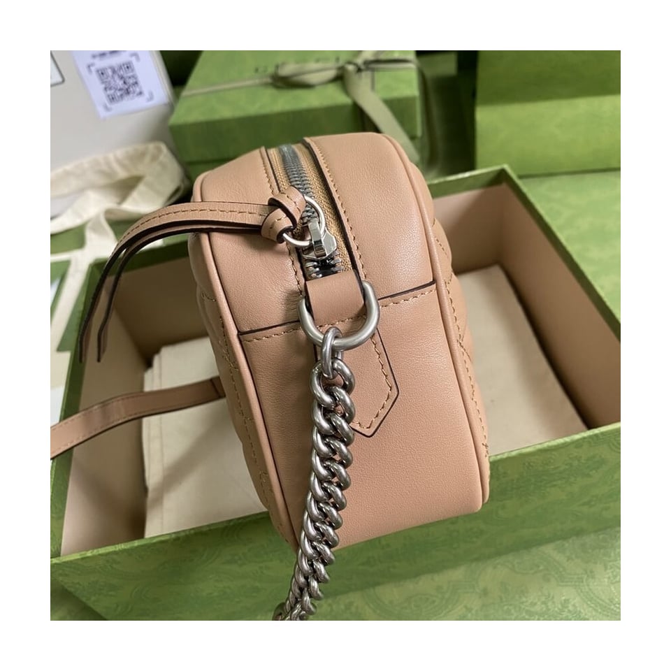 Gucci GG Marmont Small Shoulder Bag Rose Beige view 6