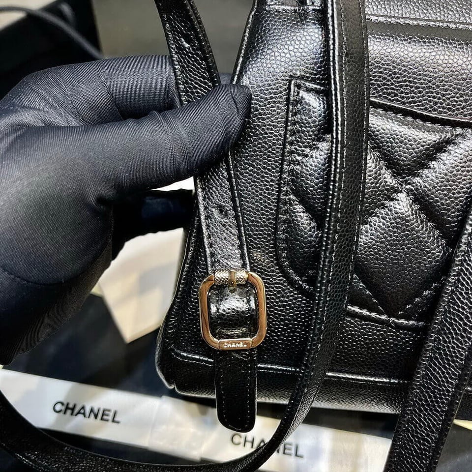Chanel Business Affinity Mini Backpack in Black Caviar 25.4cm view 12