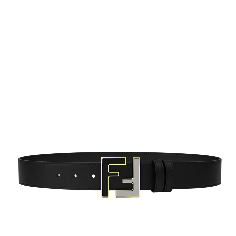 Fendi Iconic FF Gold Buckle Leather 35mm Belt For Men view 2