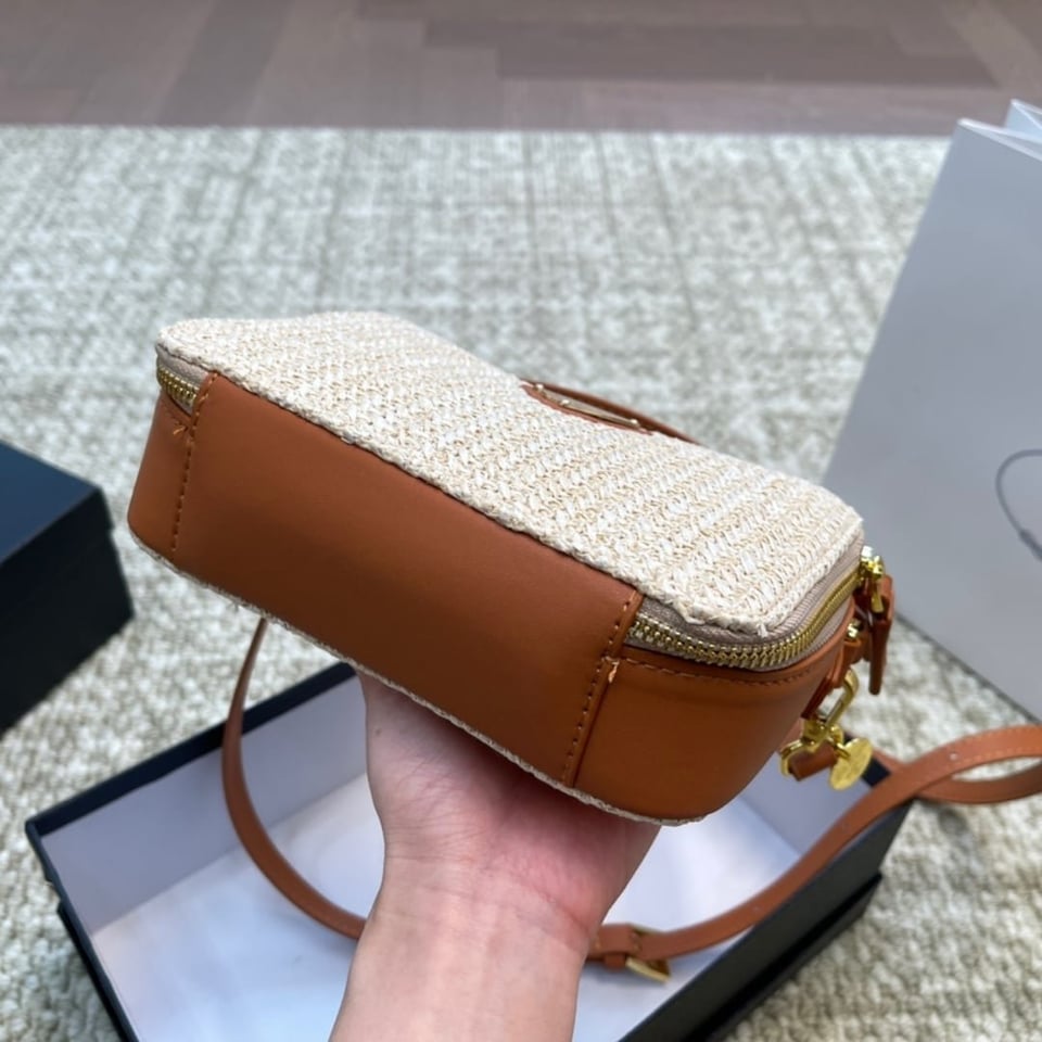 Prada Crochet Leather Mini-Pouch Shoulder Bag 18cm view 7