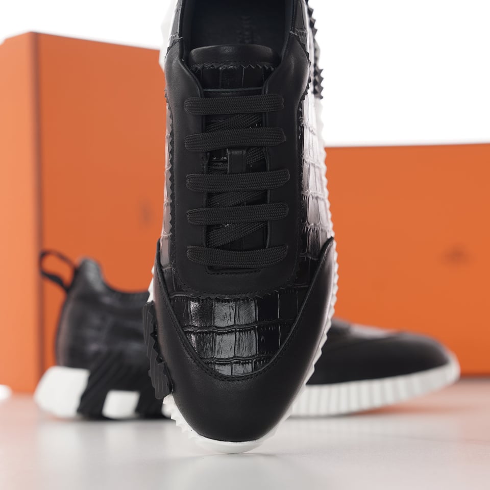 Hermès Day Sneaker Black Crocodile Leather for Men view 8