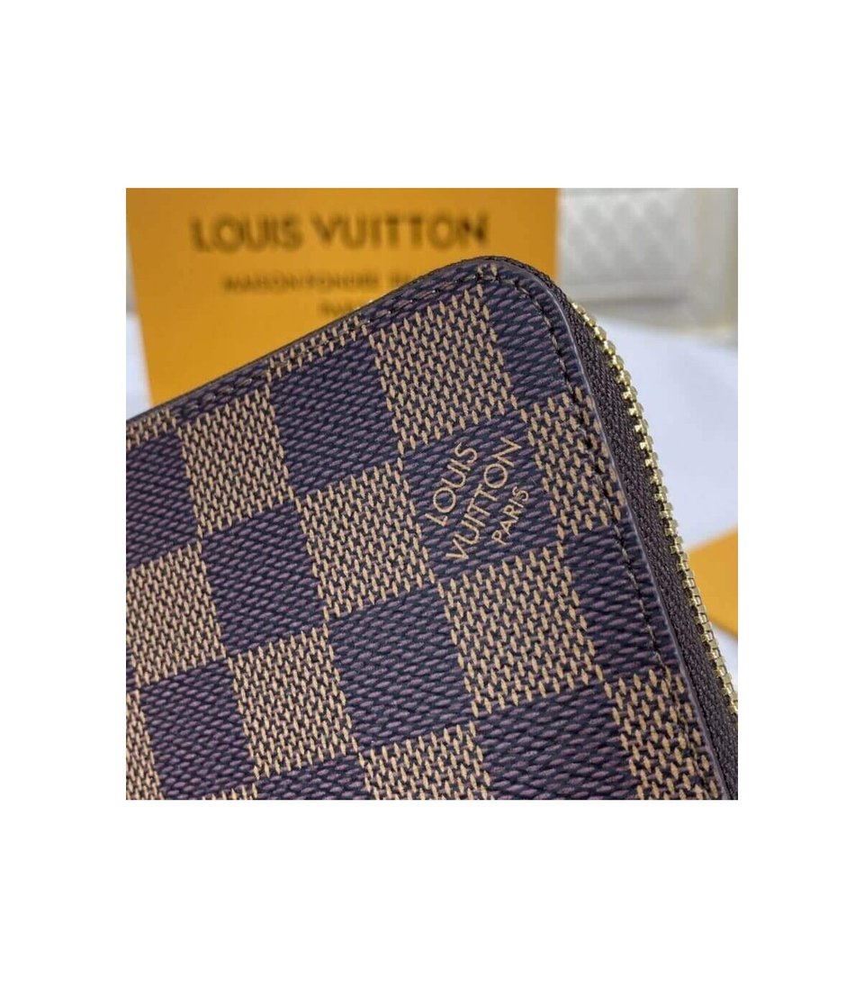 Louis Vuitton Damier Ebene Zippy Wallet Brown view 5