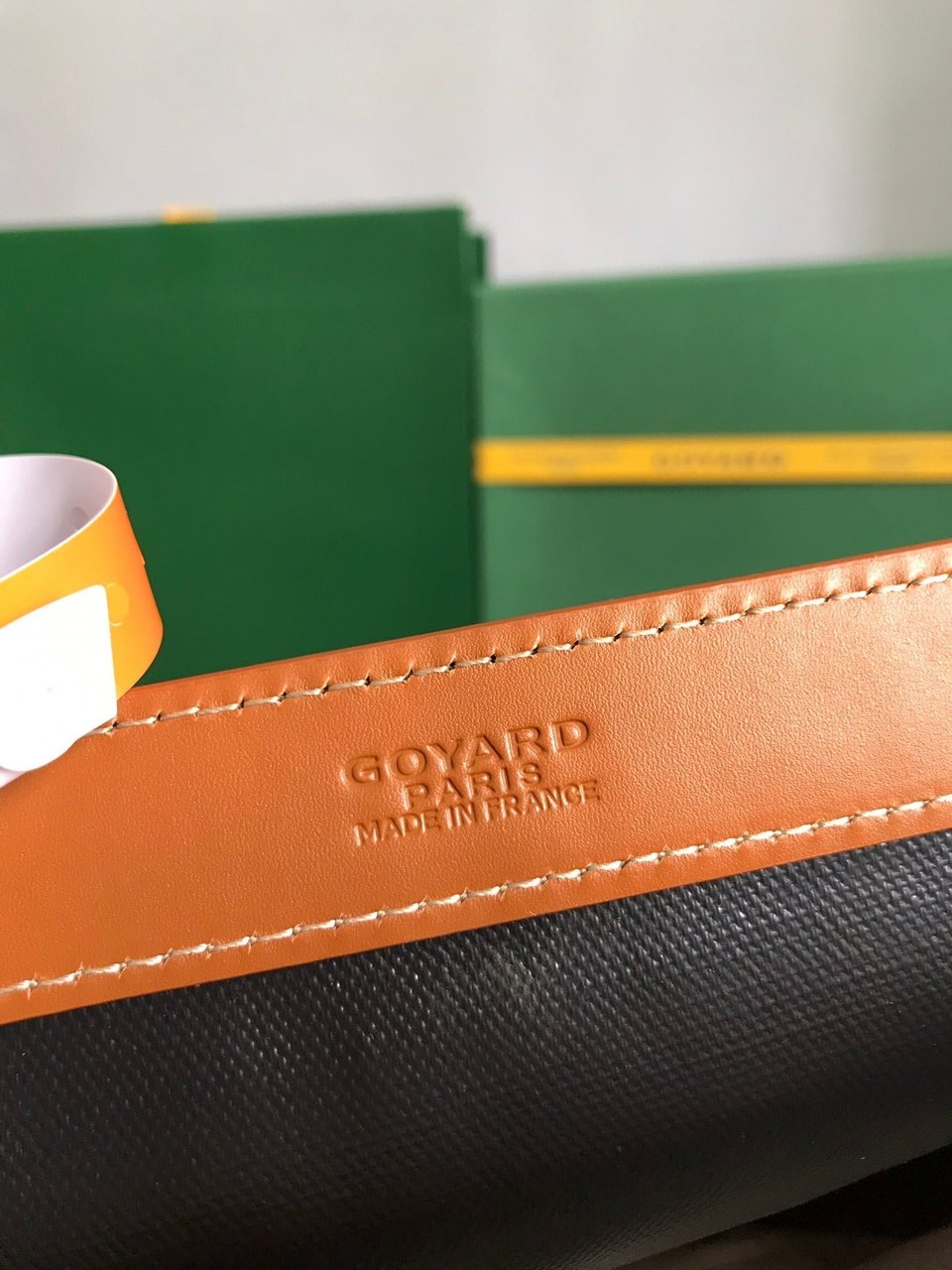 Goyard Bellechasse Biaude Pm Bag 36 Cm Black Goyardine Canvas And Tan Calfskin Trim view 3