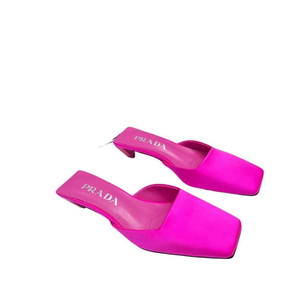 Prada Leather Mules Pink view 2