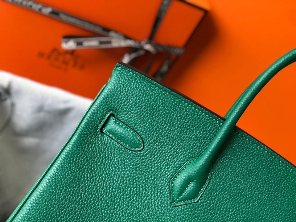 Hermes Birkin Green Togo Leather Gold Hardware view 9