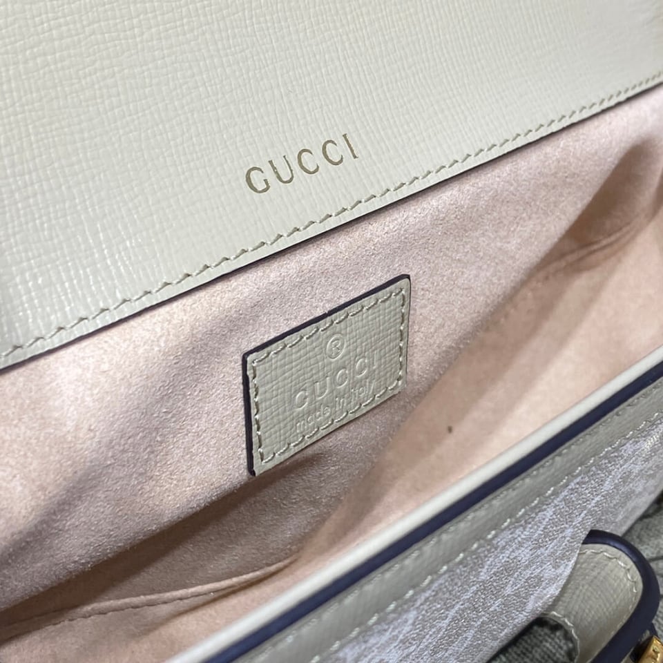 Gucci Horsebit 1955 GG Supreme Canvas Should Bag Oatmeal view 13