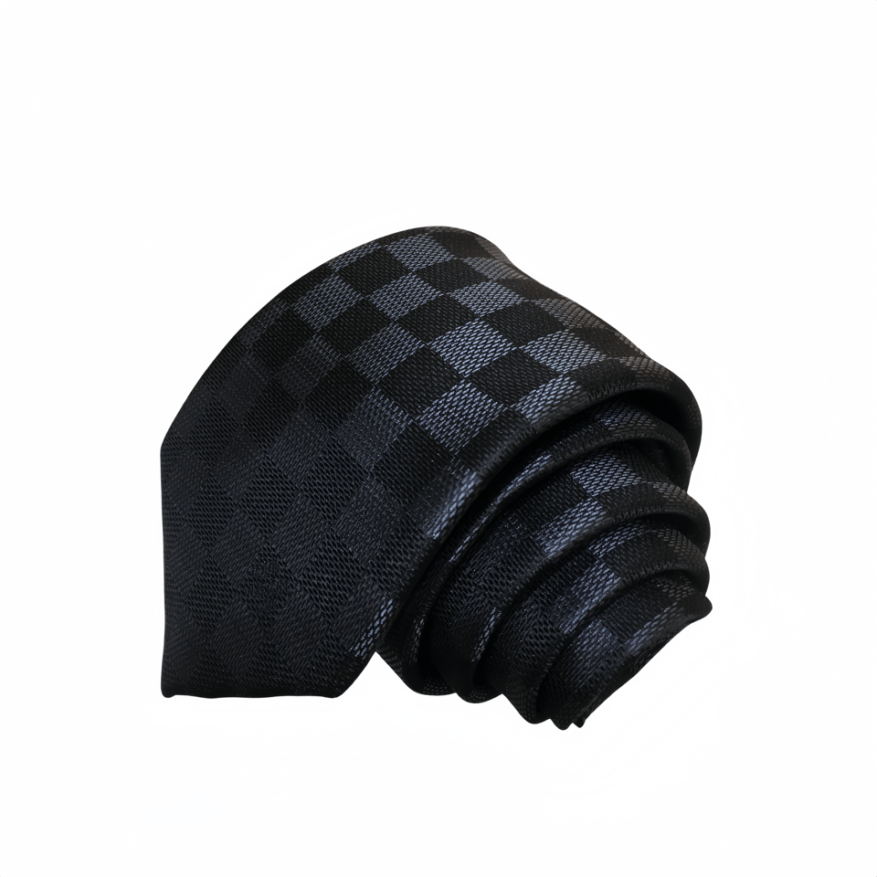 Louis Vuitton Black Damier Canvas Tie For Men view 2