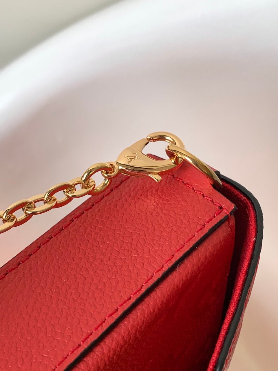 Louis Vuitton Felicie Pochette Bag Scarlett Red 21Cm view 6