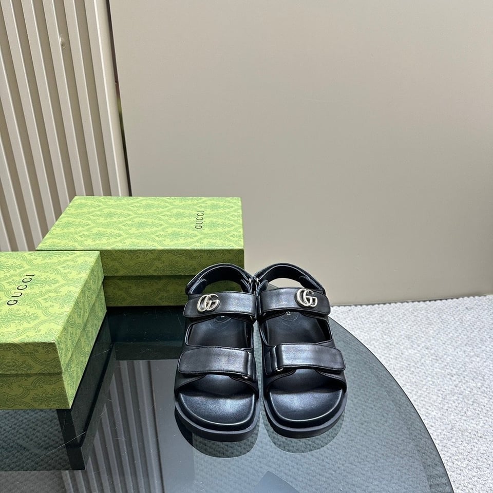 Gucci Double G Sandal Black 771578 Bko00 1000 view 10