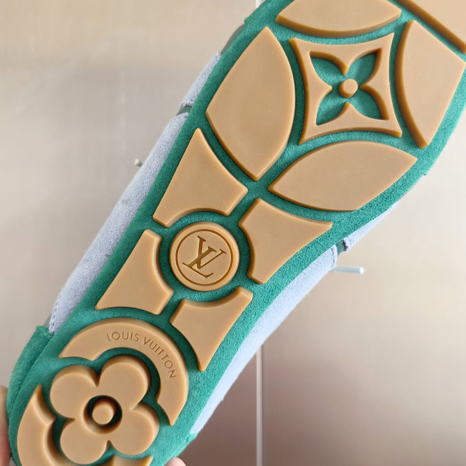 Louis Vuitton Sneakerina Green &amp; Light Blue – Women’s Ballet-Inspired Slim Sneakers view 8
