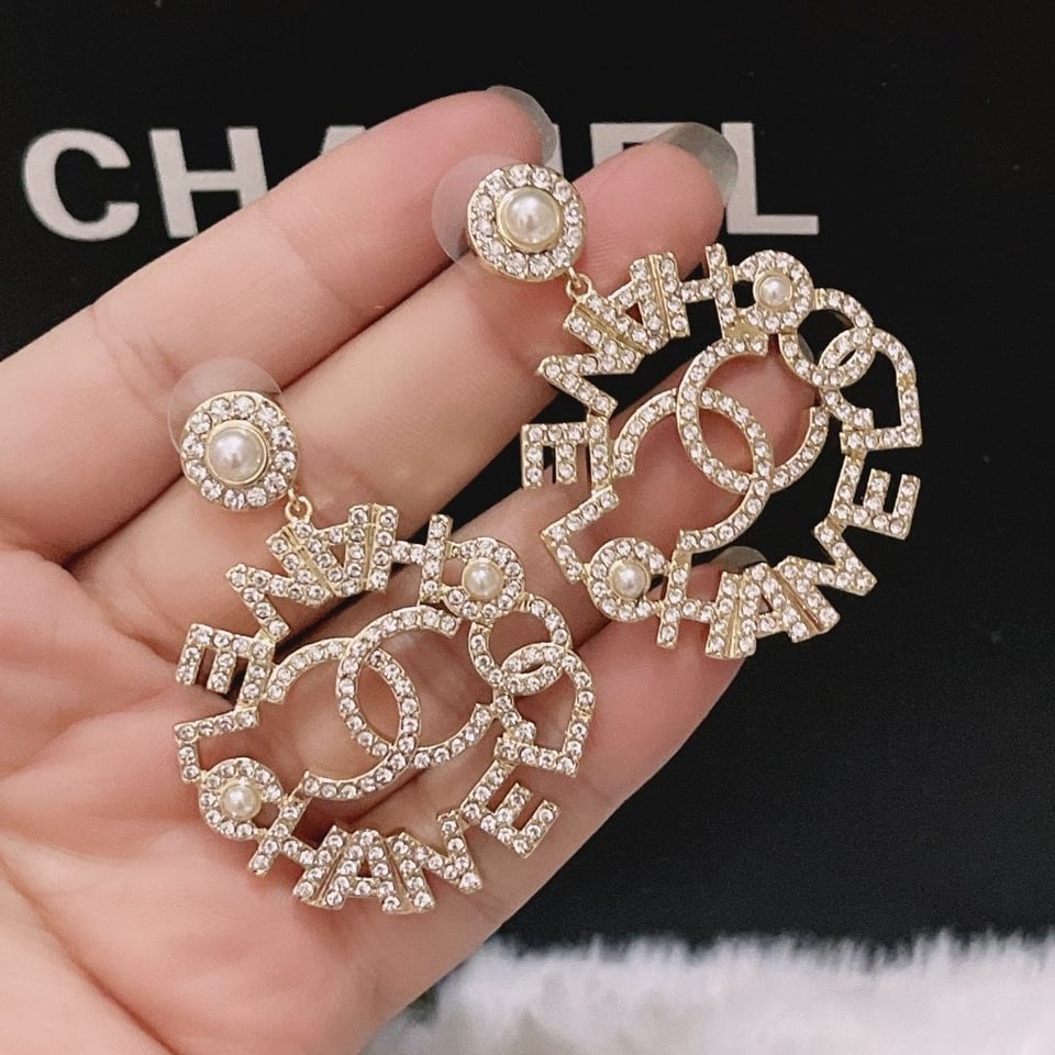 Chanel Pearl Caged Cc Drop Earrings Gold view 7