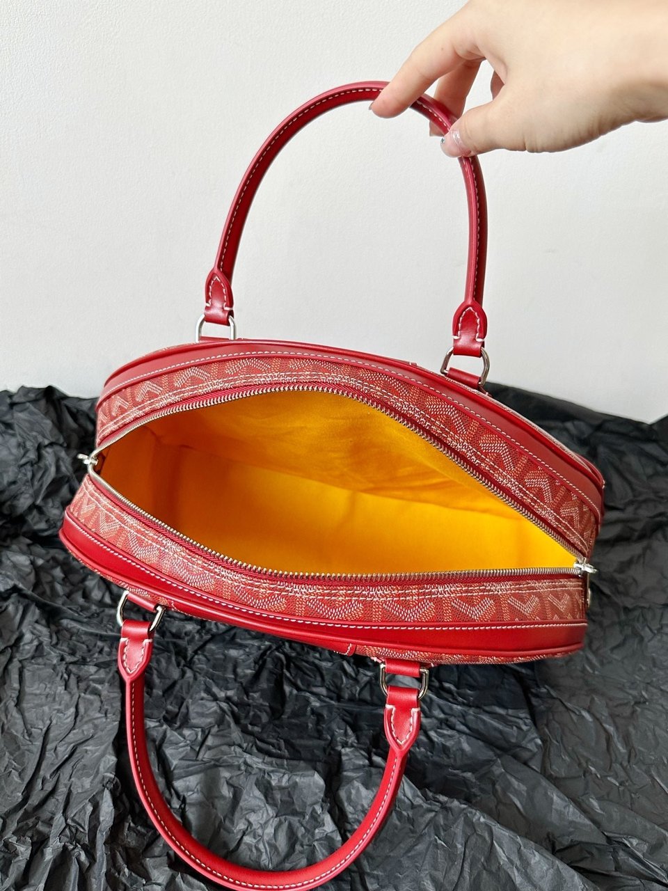 Goyard Goya Bowling Ball Medium Red Canvas 35cm view 10