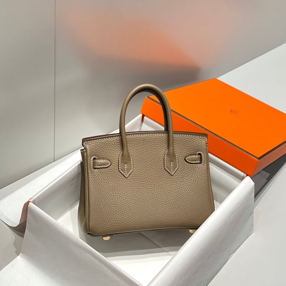 Hermes Birkin 20Cm Etoupe Togo Leather Gold Hardware view 3