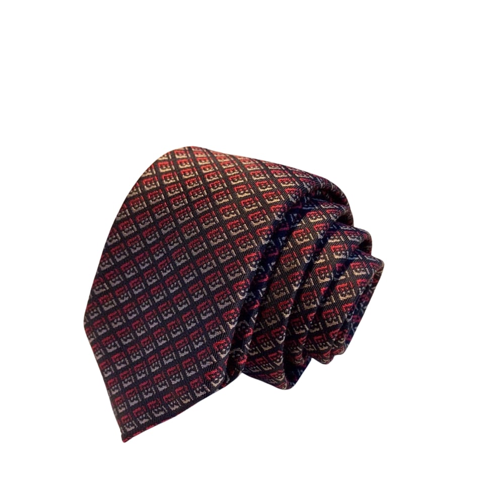 Burberry Geometric Micro-Pattern Silk Tie For Men