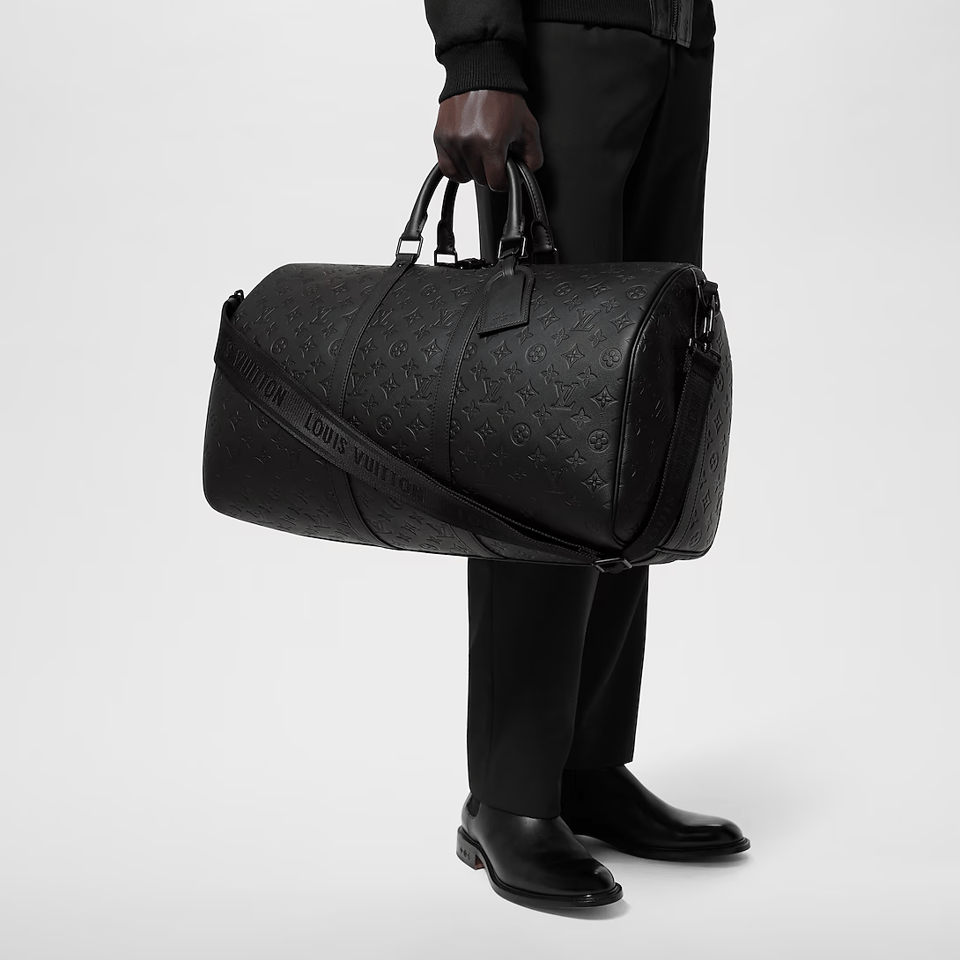 Louis Vuitton Keepall Bandouliere 50 Black 50cm M44810 view 4