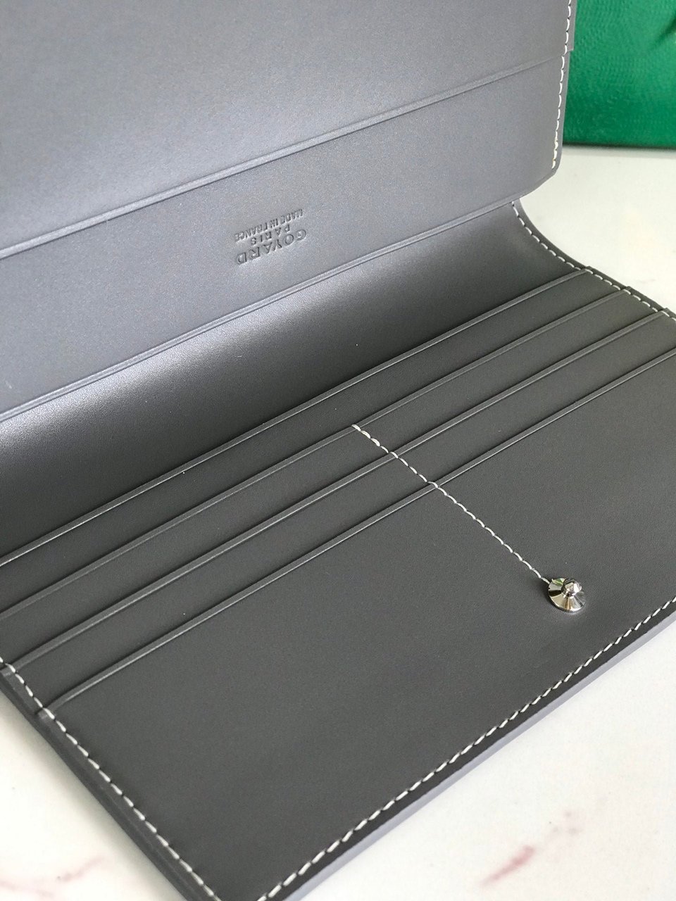Goyard Richelieu Wallet 19 Cm Gray Goyardine Canvas view 6