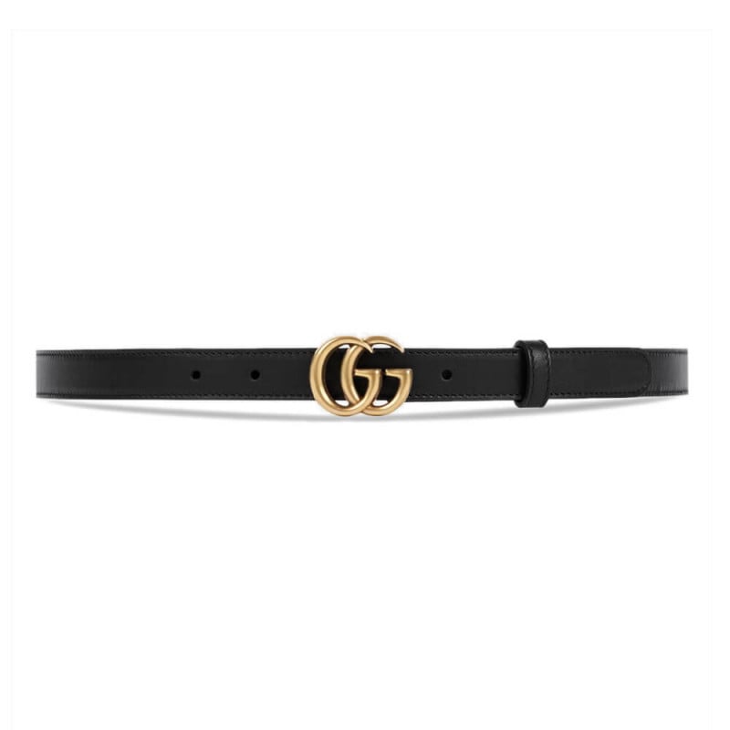 Gucci 20mm Leather Belt With Double G Buckle 409417 view 2