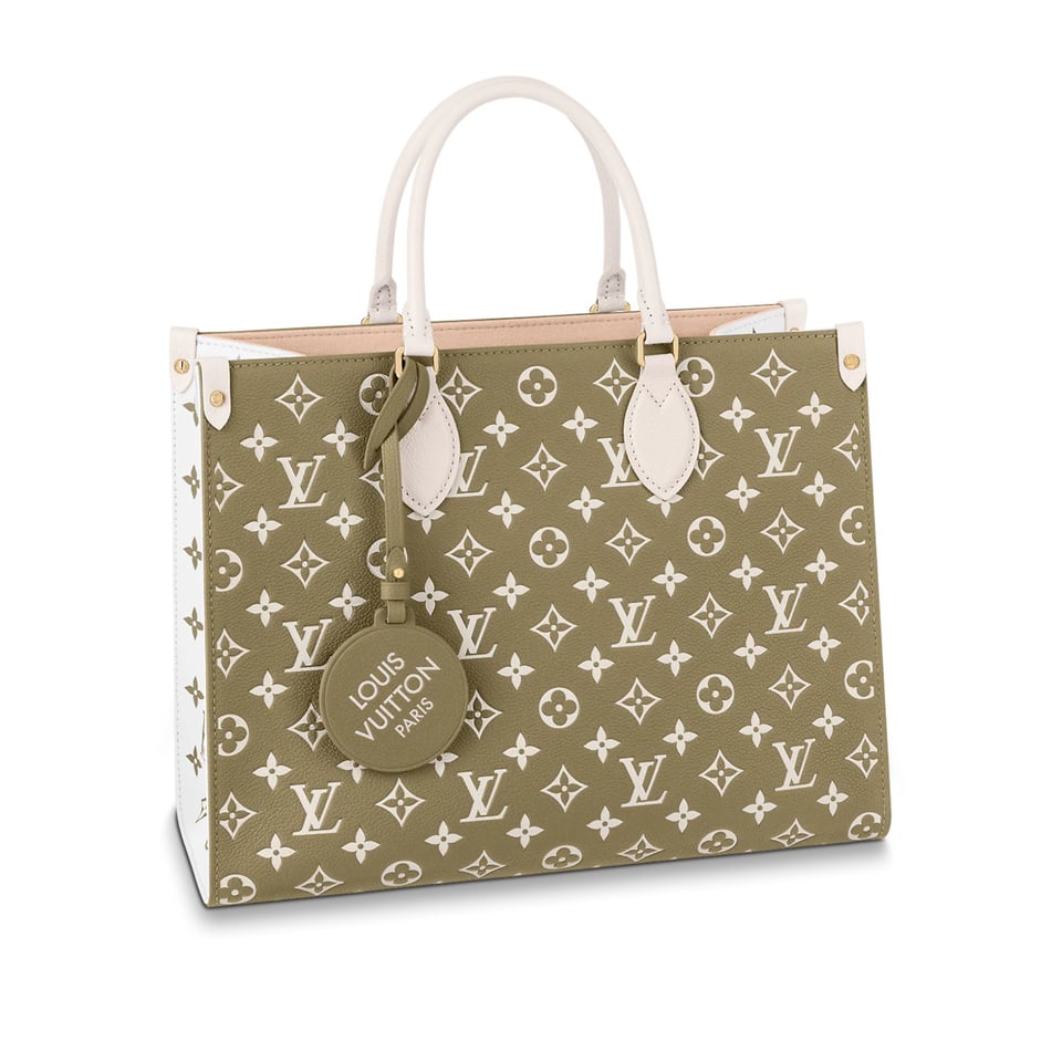 Louis Vuitton Onthego MM Tote Monogram Empreinte ‘Kaki Beige’ 35cm