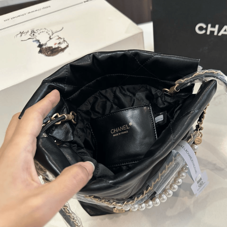 Chanel Pearl Chain Mini Vintage Gold Bag 20cm/7.9in view 10