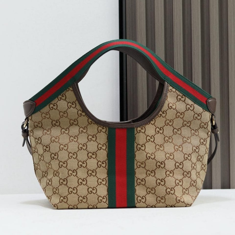 Gucci Giglio small Tote Bag 25cm/9.8in Beige And Brown 860845 view 4