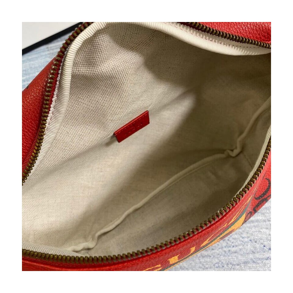 Gucci Leather Coco Capitan Vintage Logo Belt Bag Red view 11