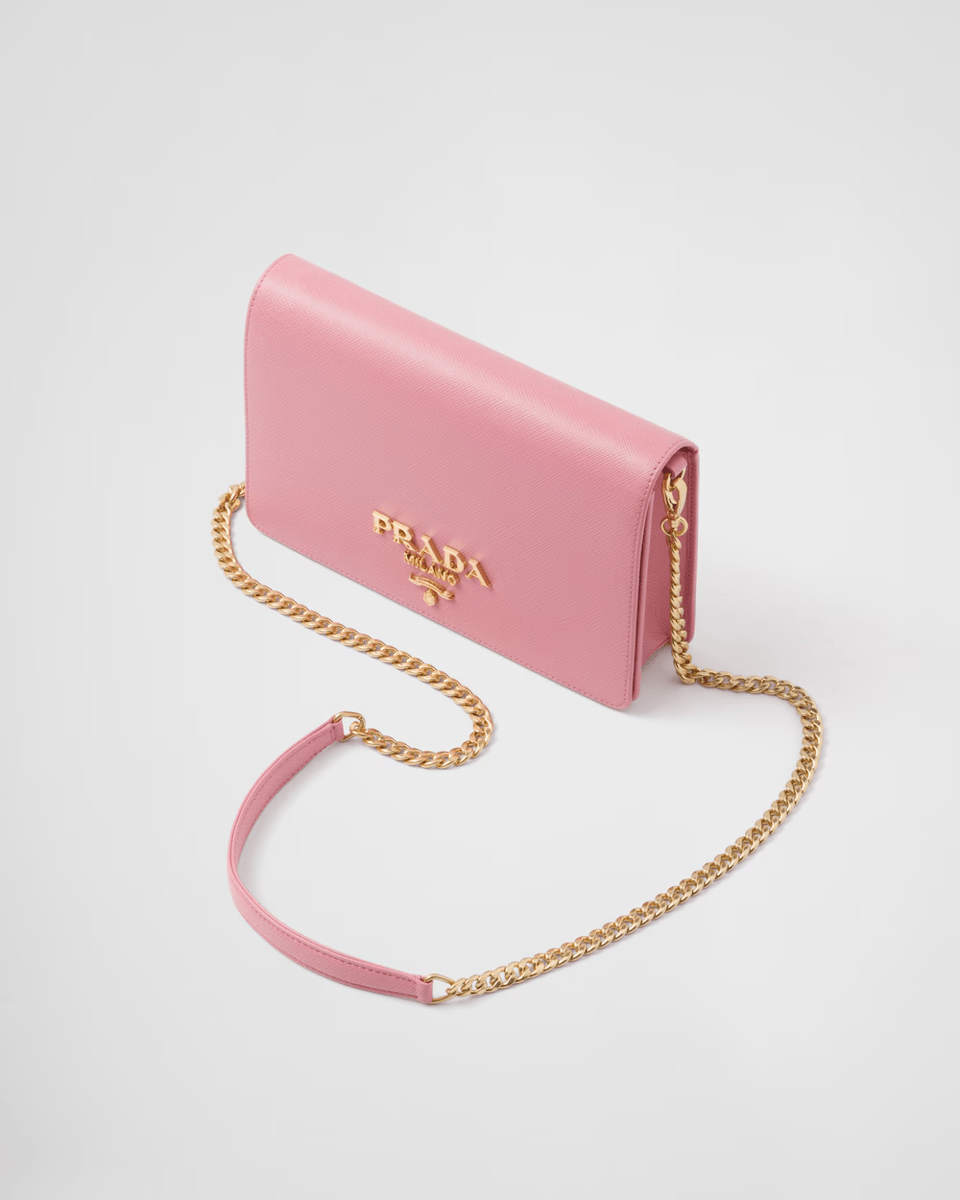 Prada Saffiano Leather Mini Bag Pink 22Cm view 4