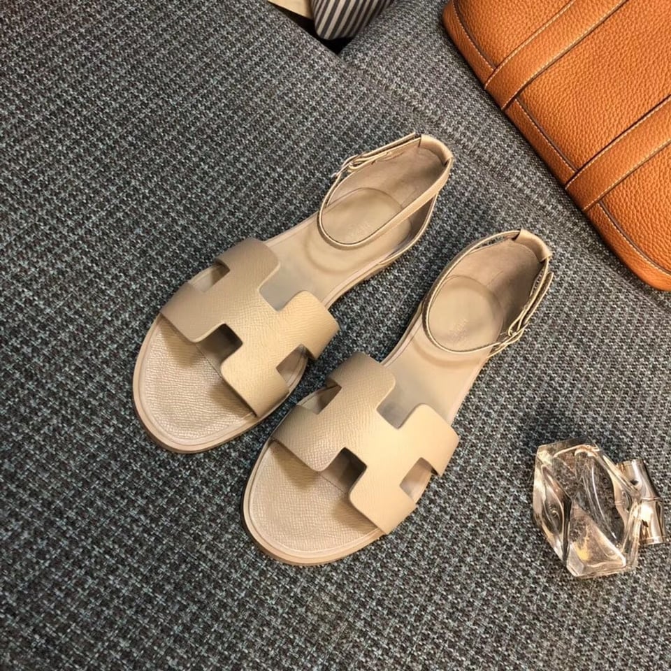 Hermes Santorini Sandal Beige view 8