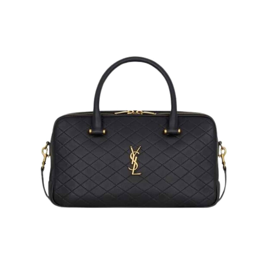 Saint Laurent Lyia Duffle In Quilted Black 31Cm view 2