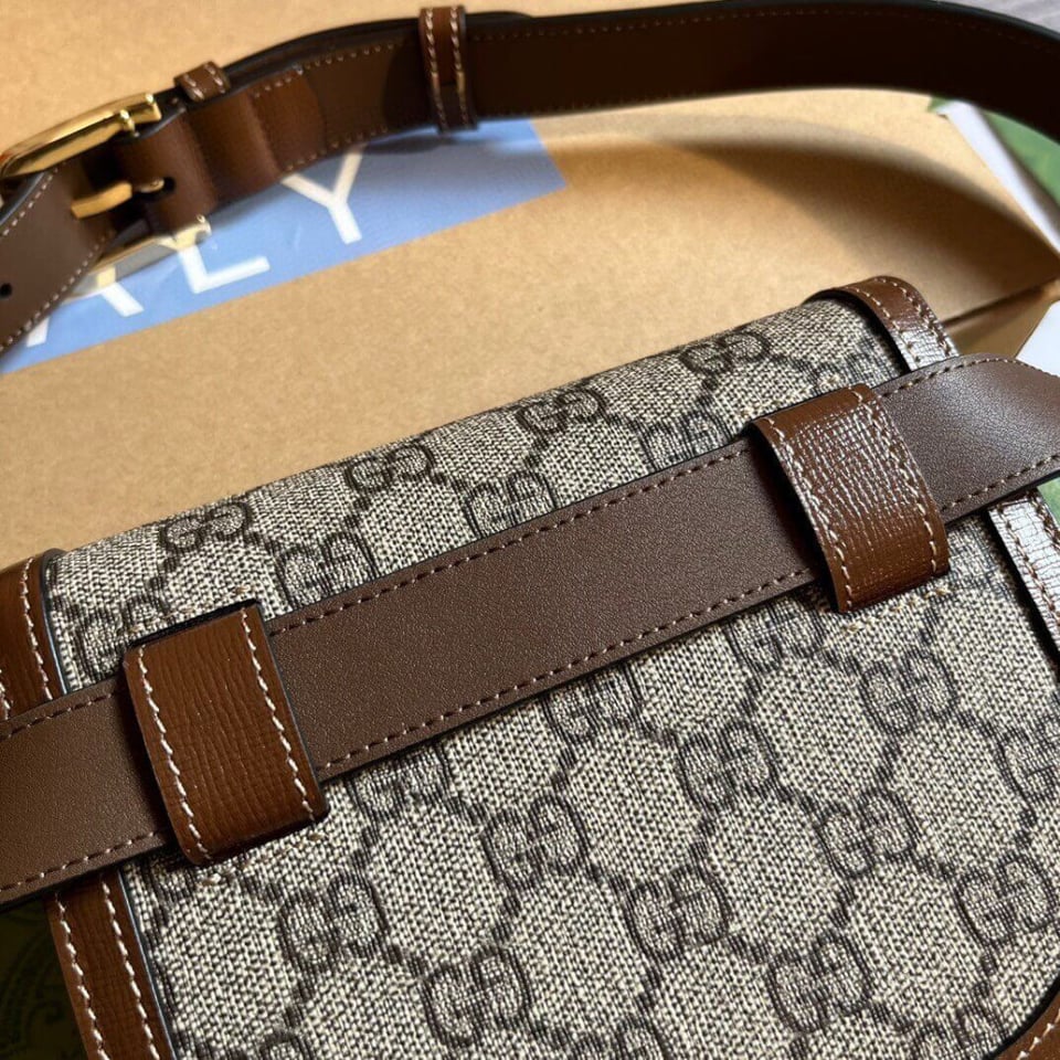Gucci GG Supreme Horsebit 1955 Rounded Belt Bag view 6