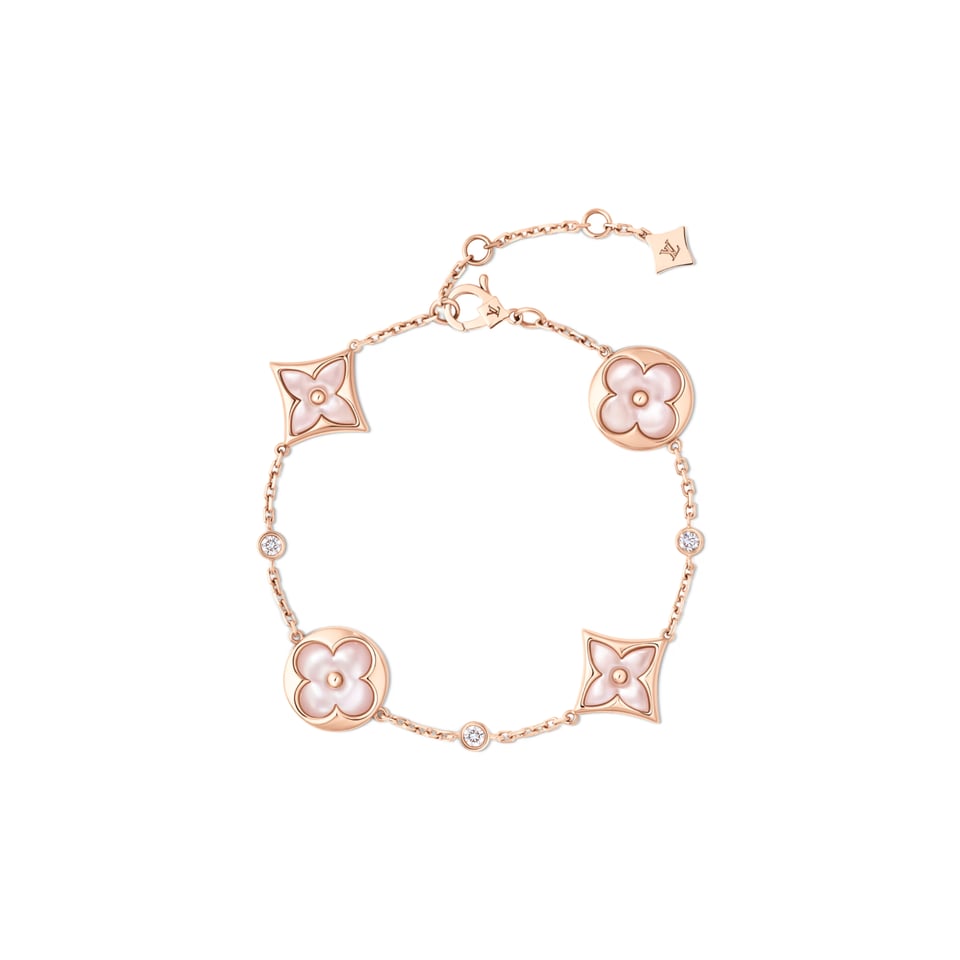 Louis Vuitton Color Blossom Star Sun Multi-Motif Bracelet Rose Gold Pink QA5517