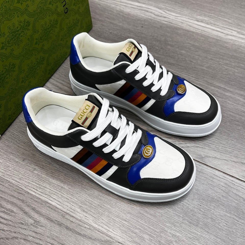 Gucci Sneaker Multicolor Side Bands Black White view 9