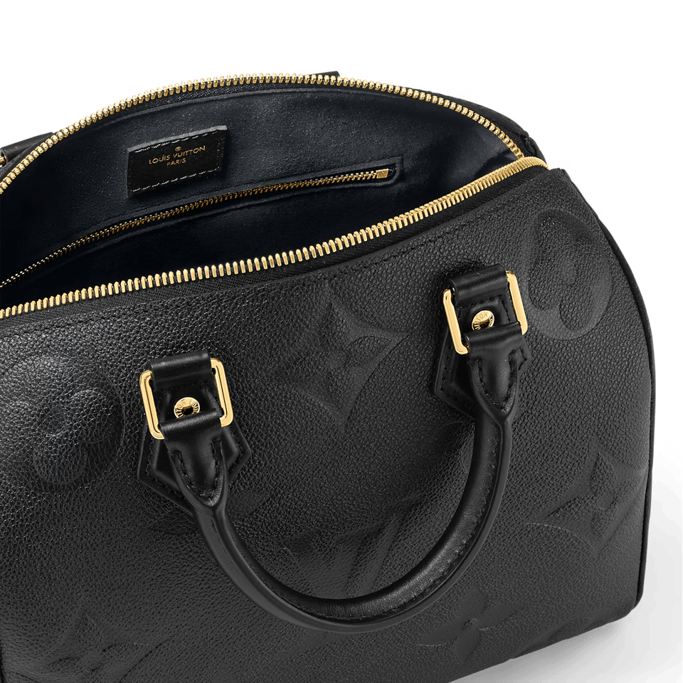 Louis Vuitton Speedy Bandoulière 25 Monogram Empreinte Tourterelle Black 25cm M59273 view 7