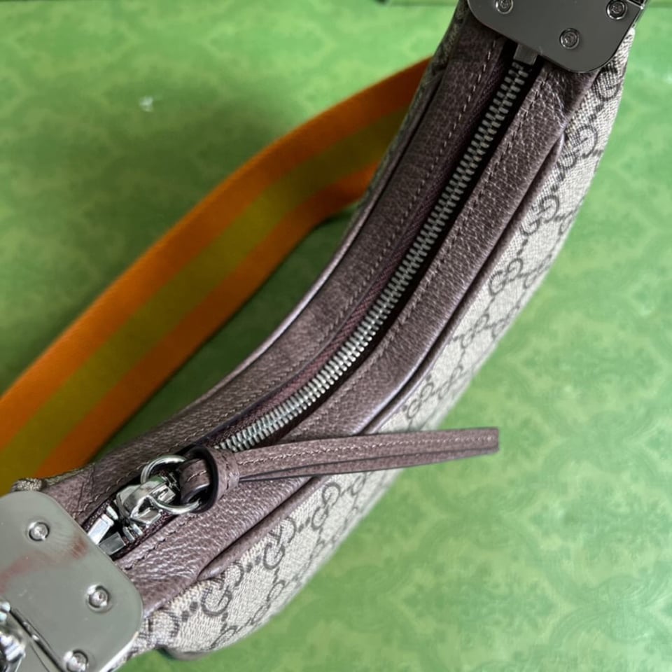 Gucci GG Supreme Attache Small Shoulder Bag Coffee view 12