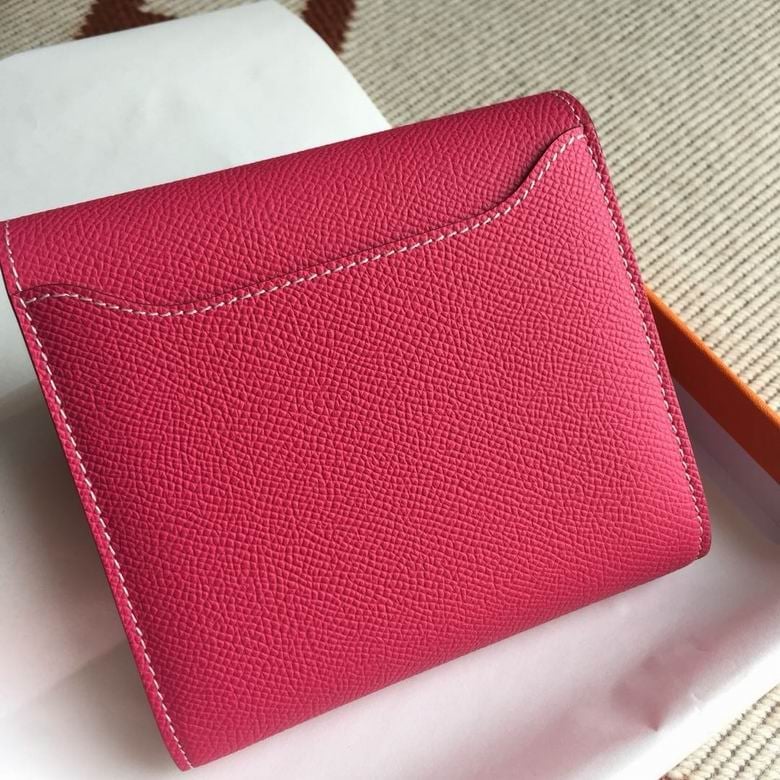 Hermès Epsom Calfskin Wallet with “H” Closure Pink 12.4cm view 4