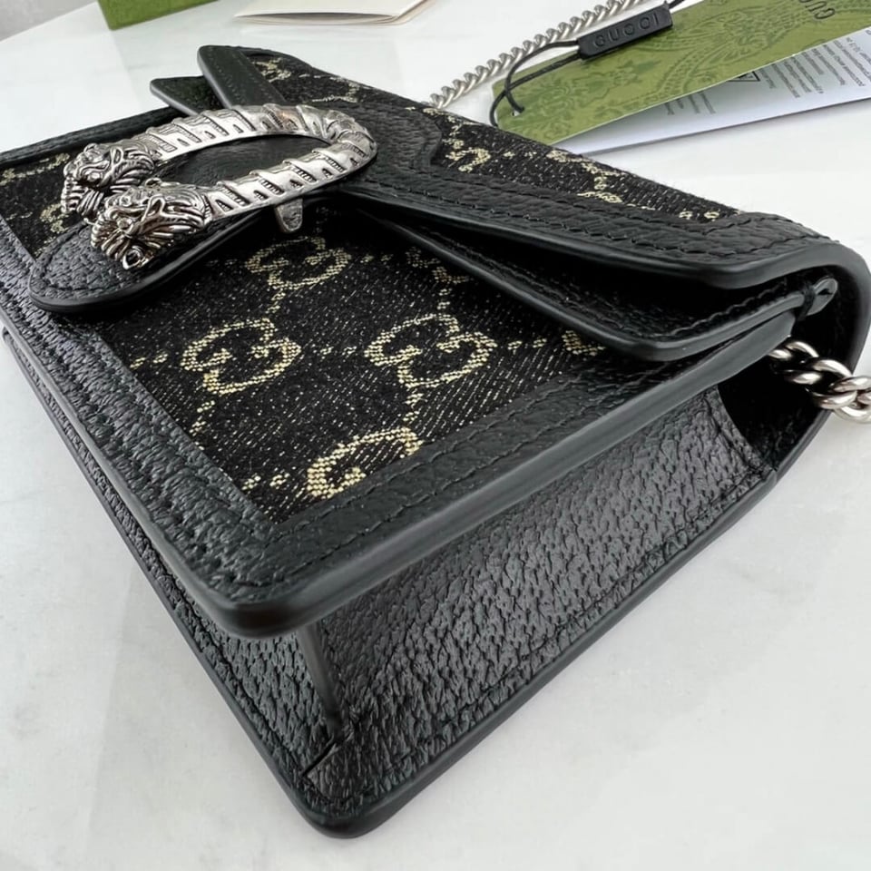 Gucci Dionysus GG Super Mini Bag in Black view 10