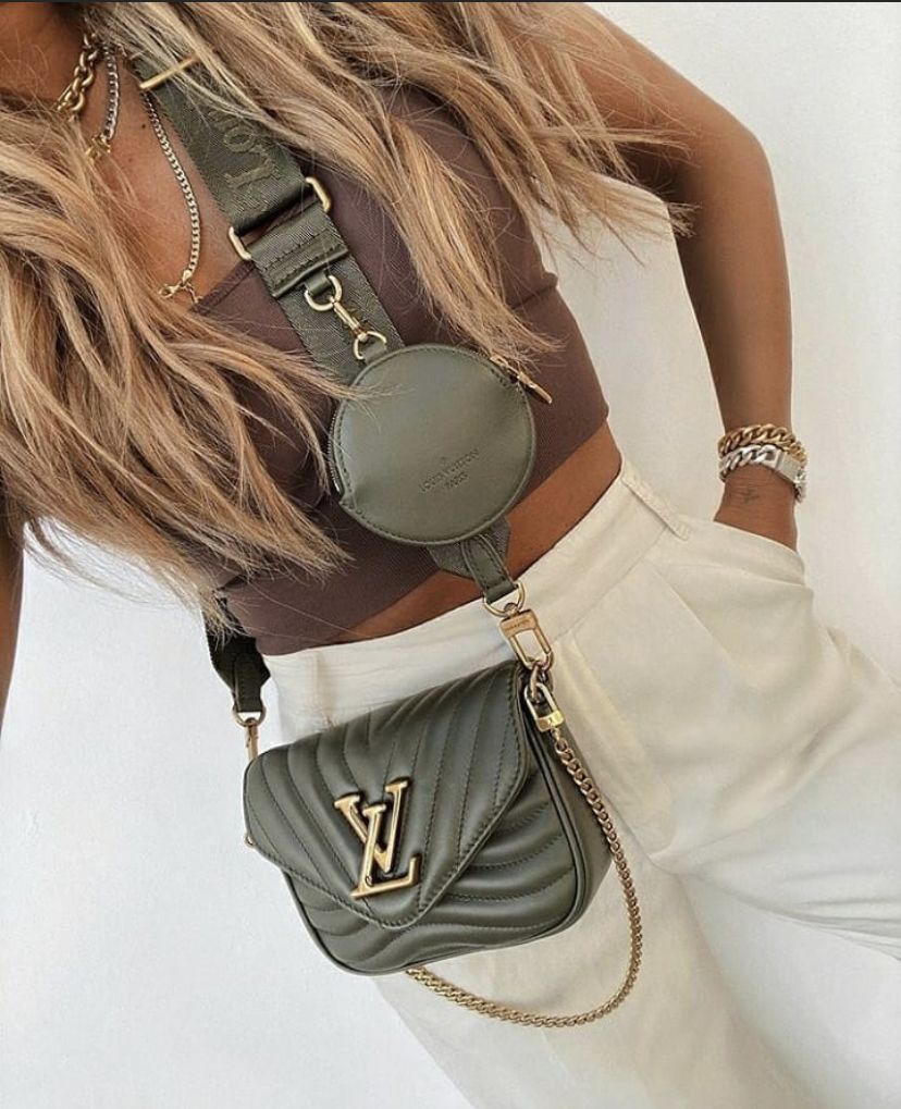 Louis Vuitton New Wave Multi Pochette Khaki Green 20cm/7.9in M56471 view 2