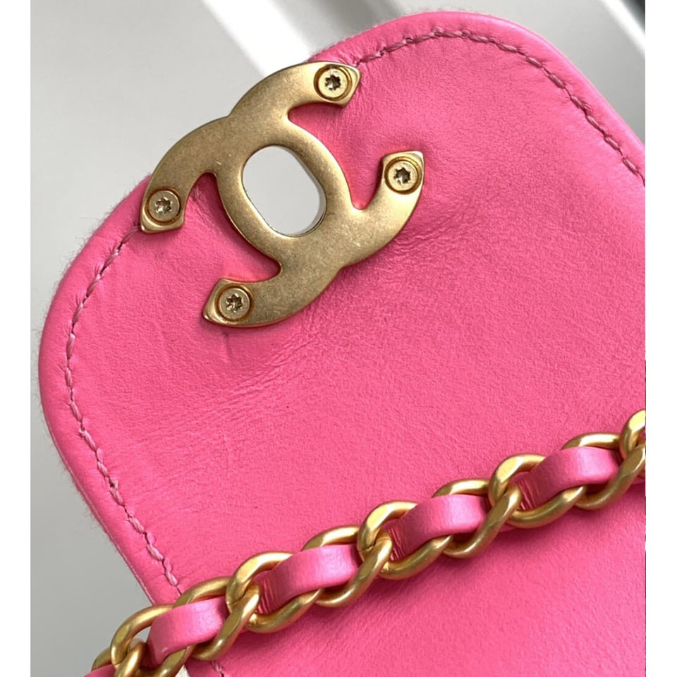 Chanel Jersey Quilted Nano Kelly Shopper Pink Bag 13cm view 10