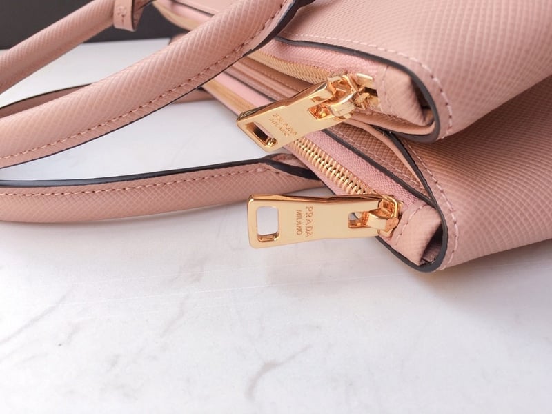 Prada Large Galleria Saffiano Leather Bag In Cameo view 4
