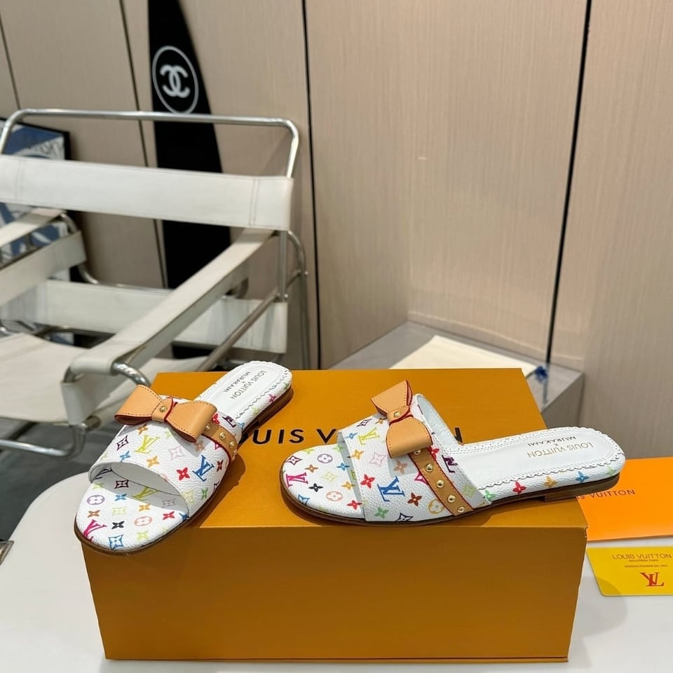 Louis Vuitton X Takashi Murakami 6Am Flat Mule White 1Agzuv view 4