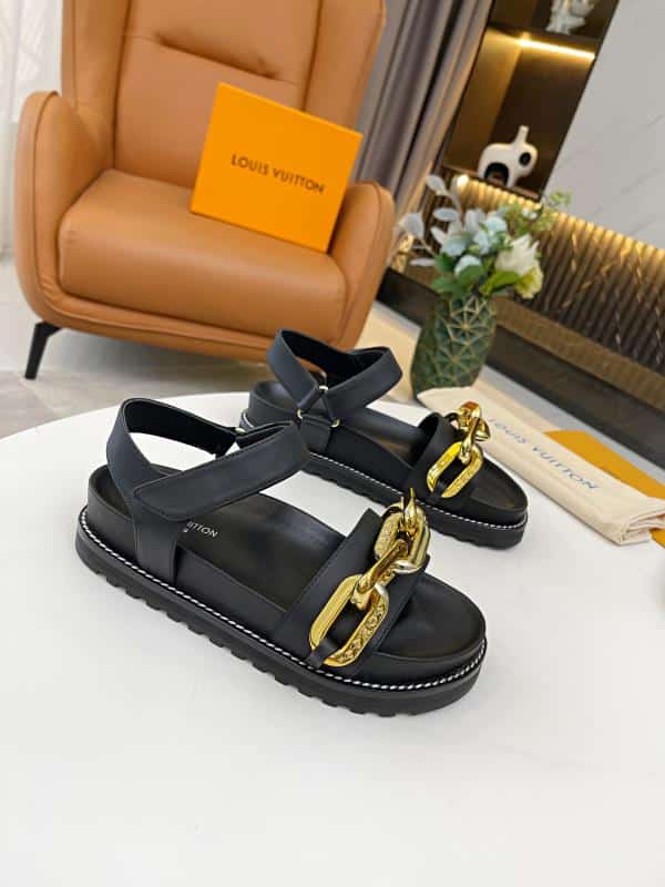 Louis Vuitton Paseo Flat Comfort Sandal Black A8Vrz view 6