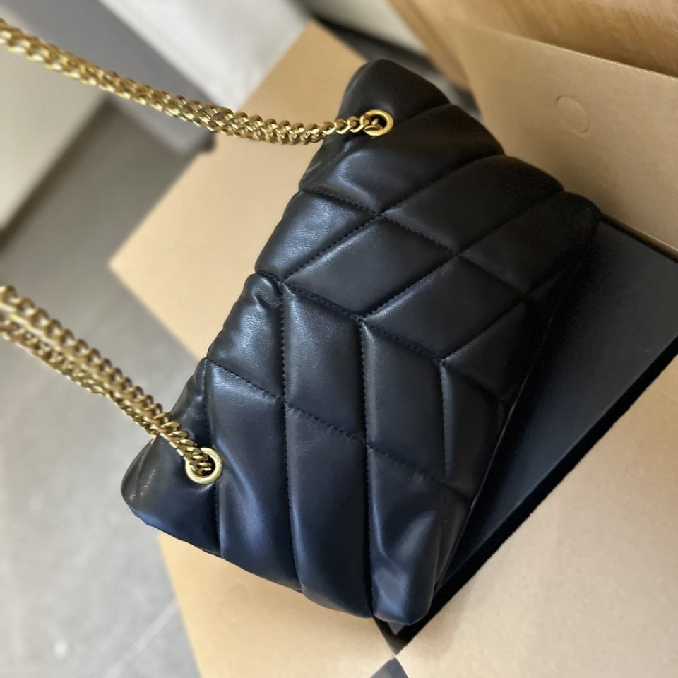 Saint Laurent Loulou Puffer Small Shoulder Bag In Black 28Cm view 5