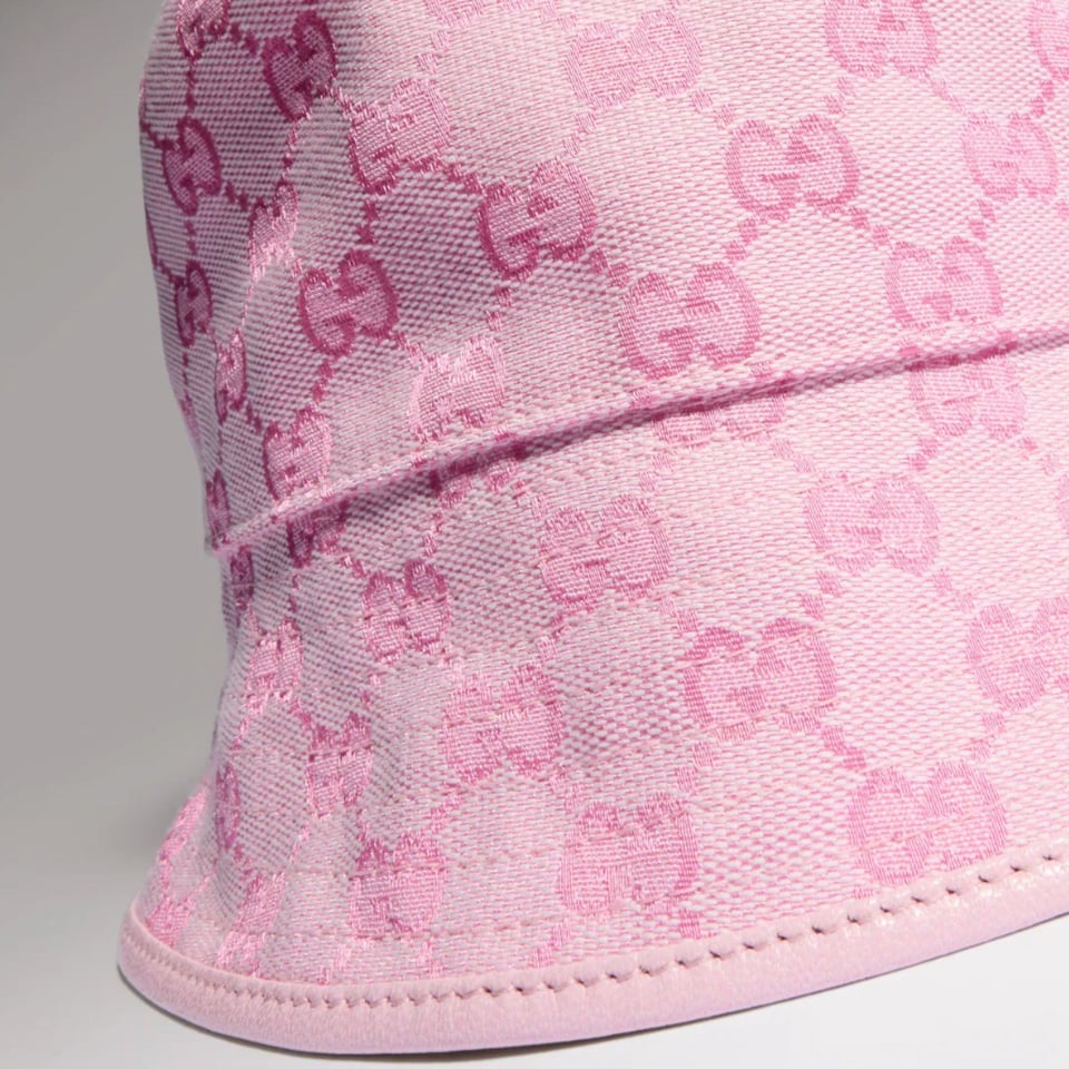Gucci GG Cotton Canvas Bucket Hat Light Pink 875740 4HBJS 5072 view 4