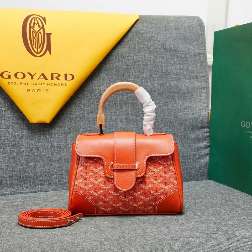 Goyard Saigon Souple Mini Bag Orange Canvas 20cm view 2