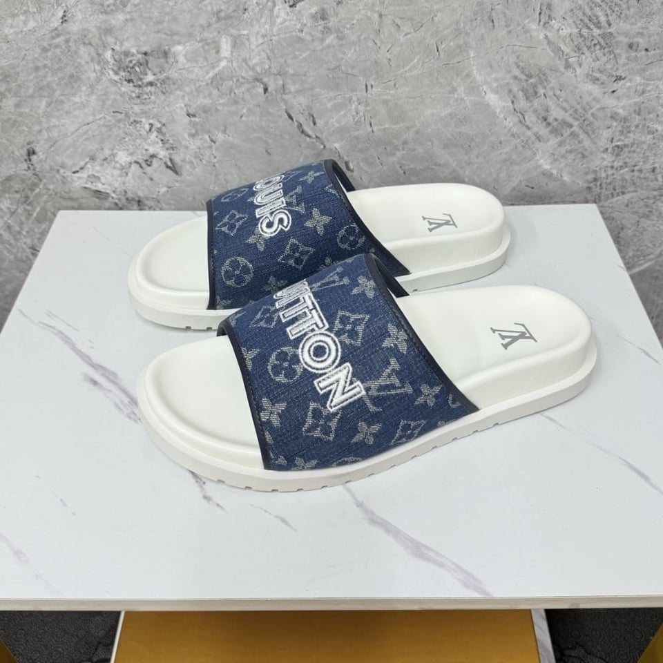 Louis Vuitton Miami Mule Denim Blue view 4