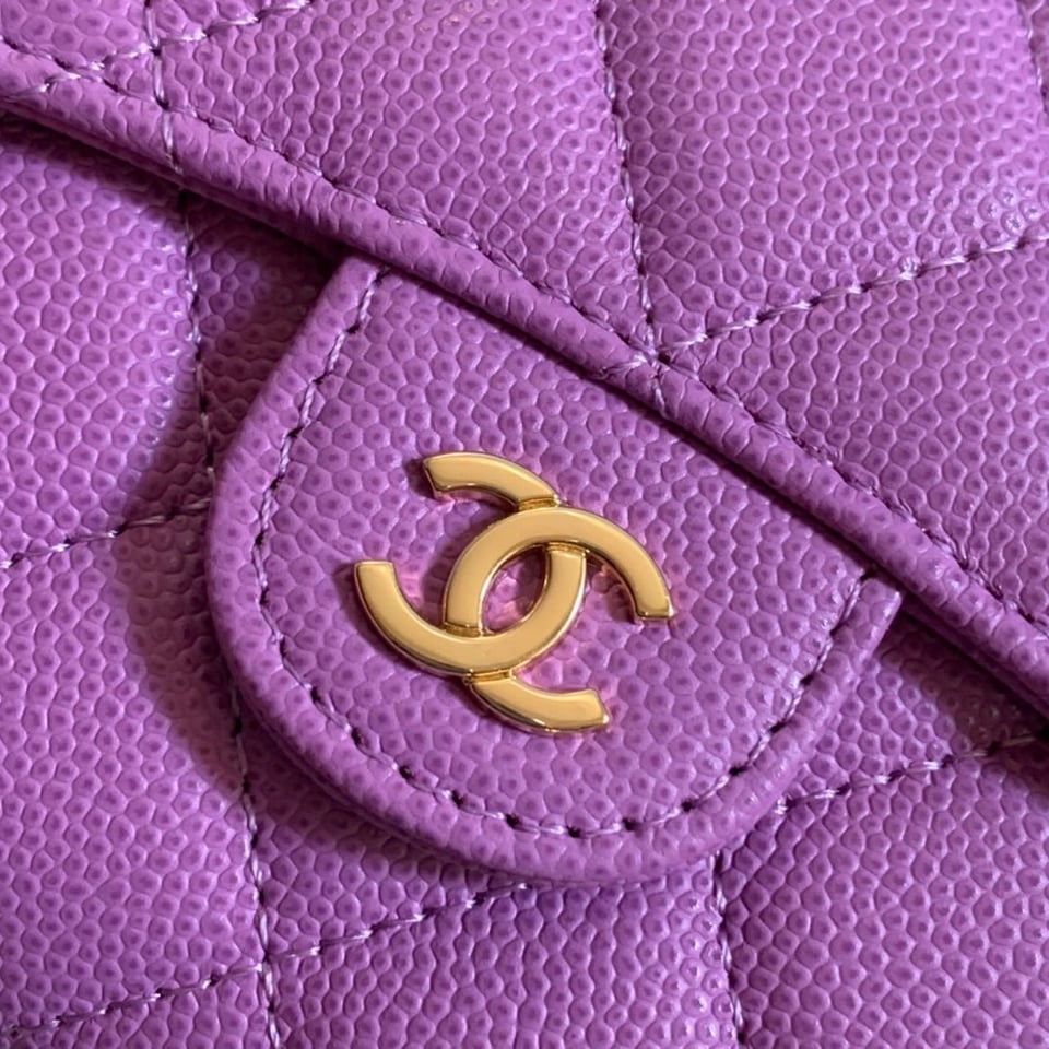Chanel Flap Card Holder 11.5 Hot Pink Grained Calfskin Gold Icon view 7