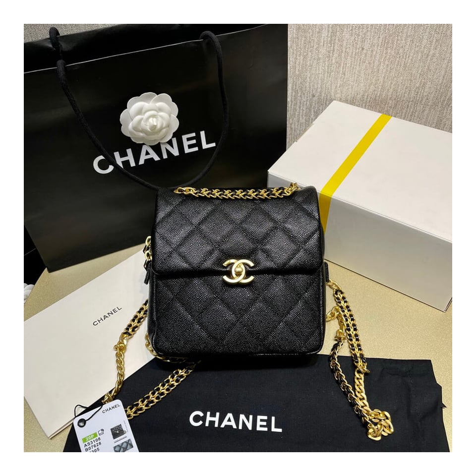 Chanel Backpack in Grained Calfskin view 6