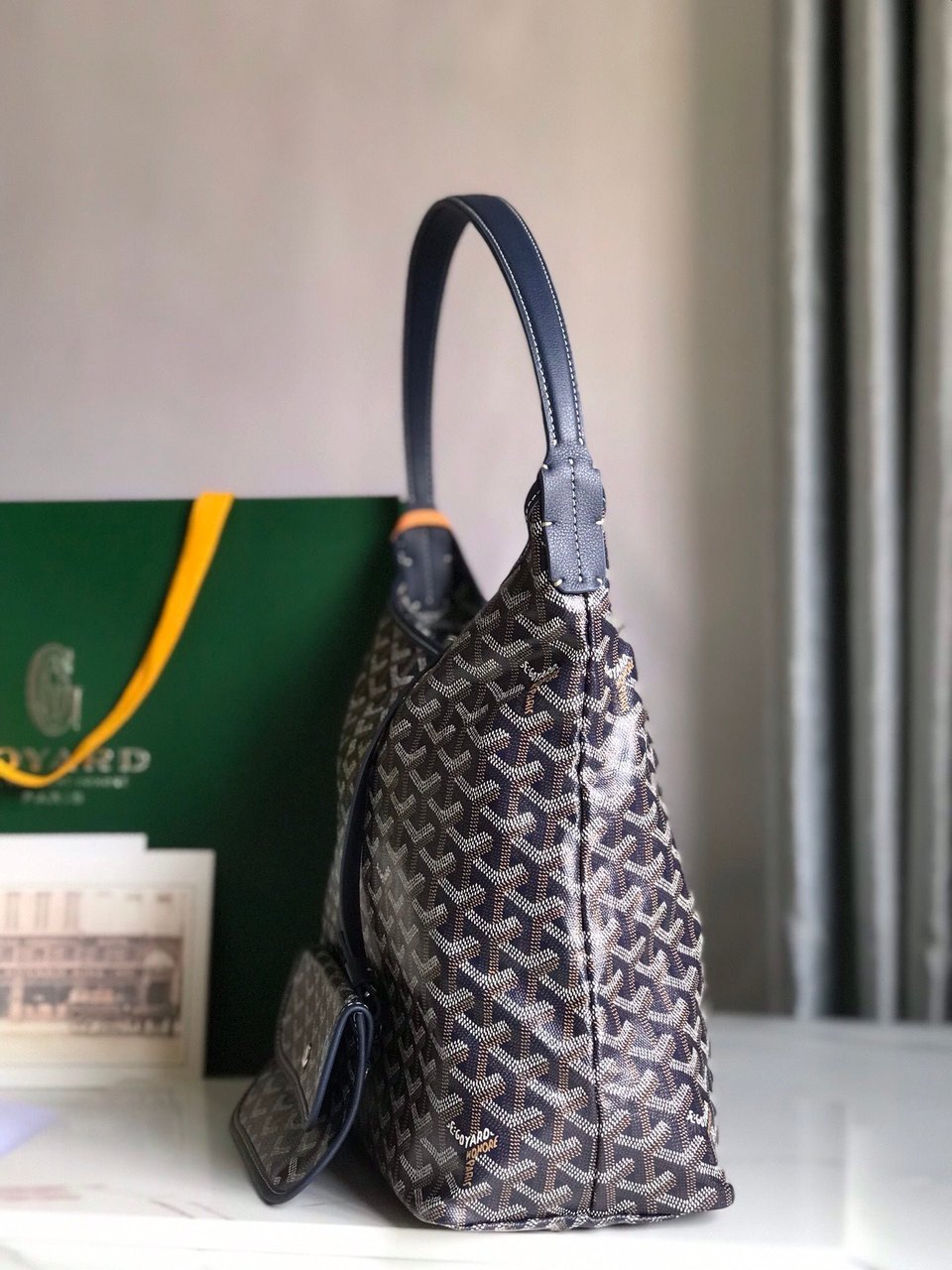 Goyard Hobo Boheme 42Cm Navy Blue Canvas view 3