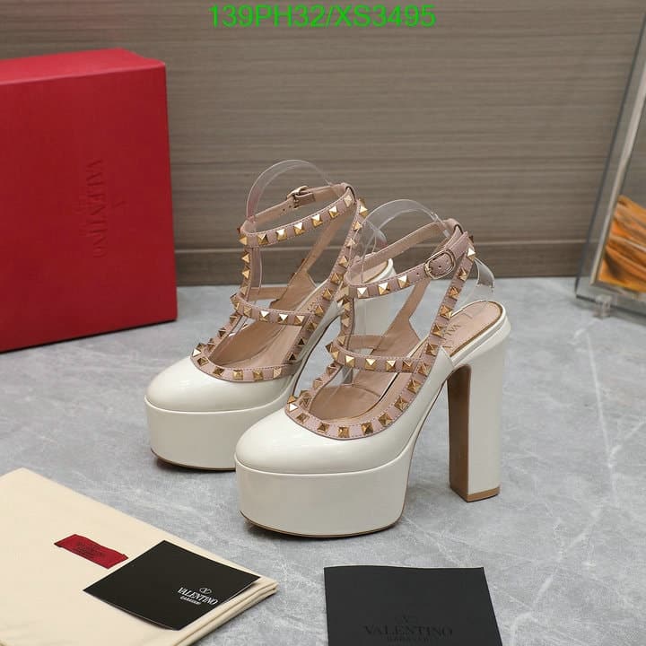 Valentino Rockstud Platform Pump In Patent Leather White view 9