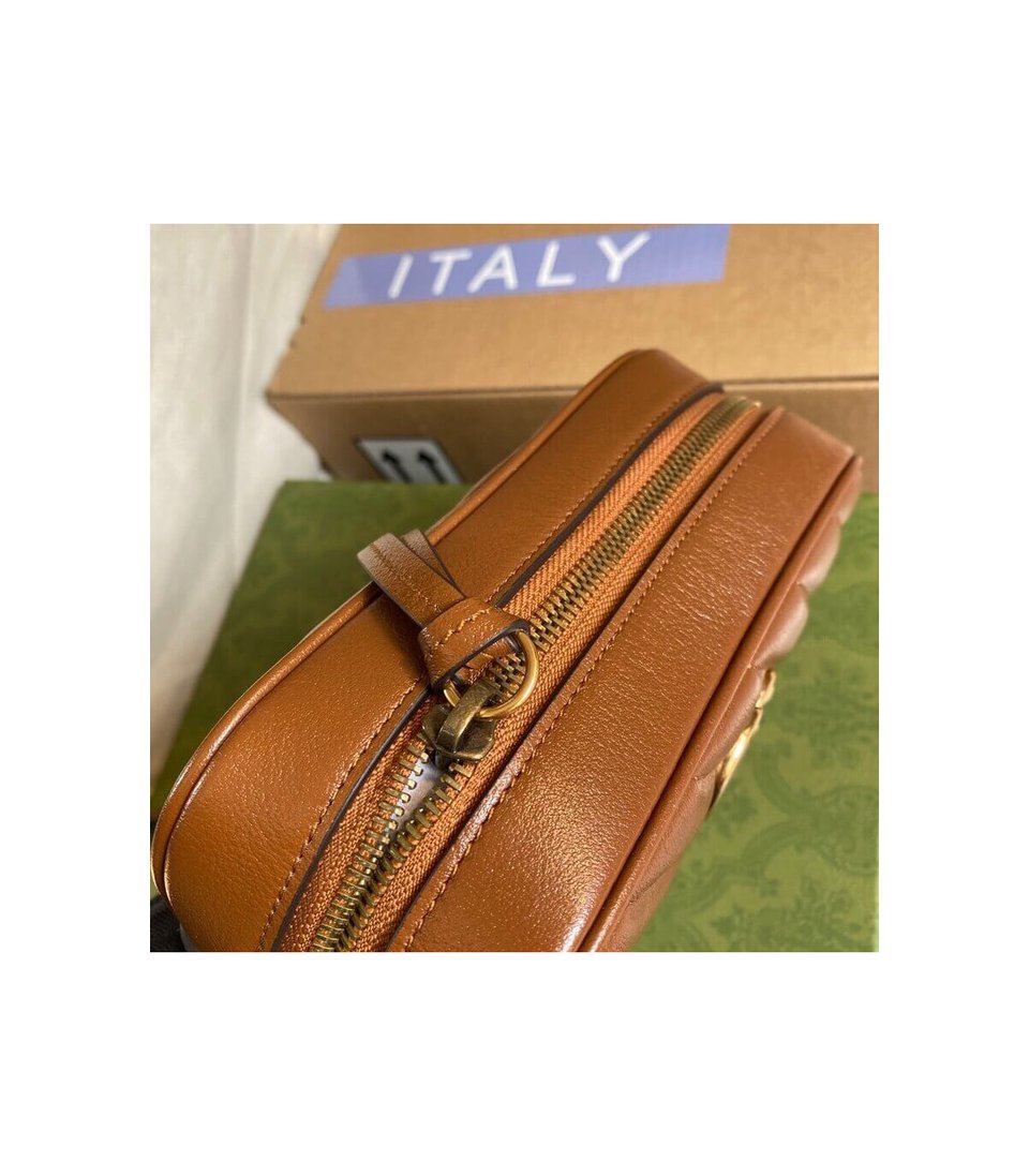 Gucci GG Marmont Matelasse Mini Bag Brown view 7